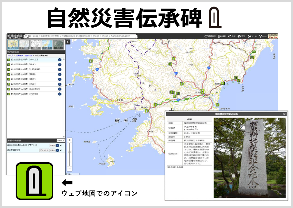 自然災害伝承碑へのリンク