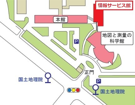 情報サービス館の位置図