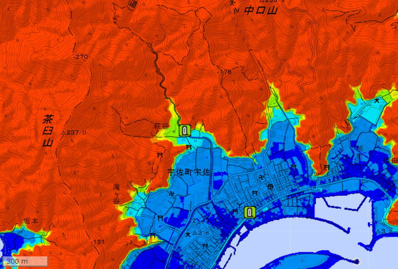地理院地図の画面